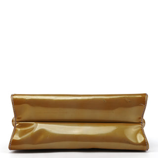 B11078 Yellow Vernice Chic Patent Clutch Handbag