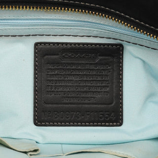 F11554 Black Leather Madeline Turnlock Tote Bag