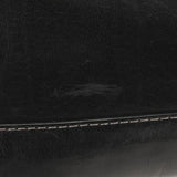 F11554 Black Leather Madeline Turnlock Tote Bag