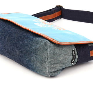 Blue Denim Canvas Predators Shoulder Bag