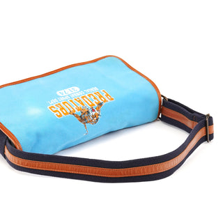 Blue Denim Canvas Predators Shoulder Bag