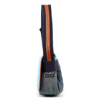 Blue Denim Canvas Predators Shoulder Bag
