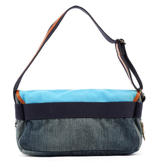 Blue Denim Canvas Predators Shoulder Bag
