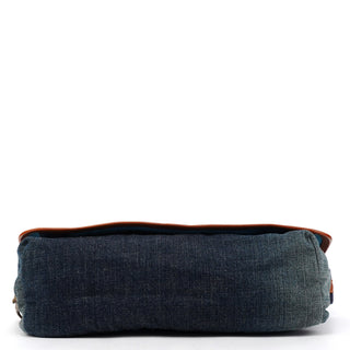 Blue Denim Canvas Predators Shoulder Bag