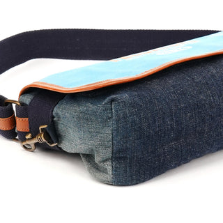 Blue Denim Canvas Predators Shoulder Bag