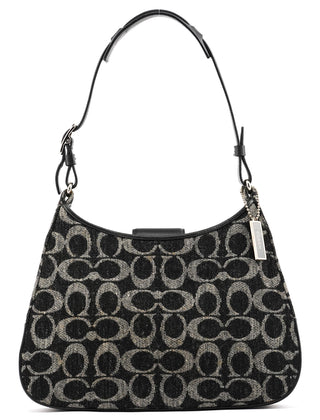 8139 Anthracite Signature Wool Girlie Shoulder Bag