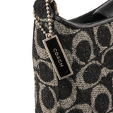 8139 Anthracite Signature Wool Girlie Shoulder Bag