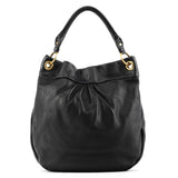 Black Leather Classic Q Hobo 2-Way Shoulder Bag