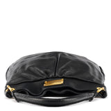 Black Leather Classic Q Hobo 2-Way Shoulder Bag