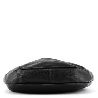 Black Leather Classic Q Hobo 2-Way Shoulder Bag