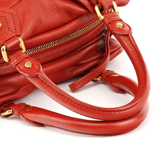 Red Leather Classic Q Baby Groovee 2-Way Bag