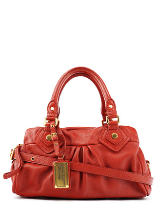 Red Leather Classic Q Baby Groovee 2-Way Bag