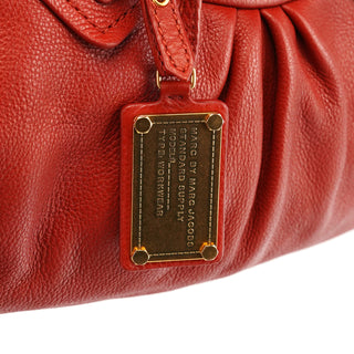 Red Leather Classic Q Baby Groovee 2-Way Bag