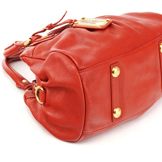 Red Leather Classic Q Baby Groovee 2-Way Bag