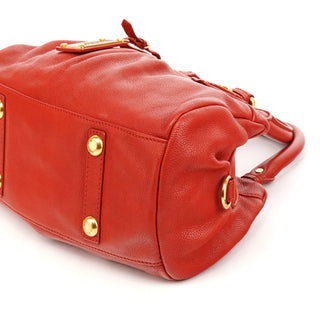 Red Leather Classic Q Baby Groovee 2-Way Bag