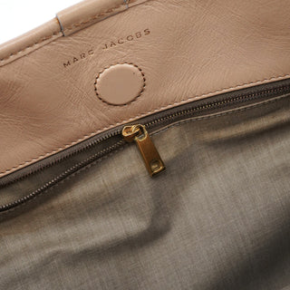 Beige Leather Studded Irina Tote Bag