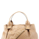 Beige Leather Studded Irina Tote Bag