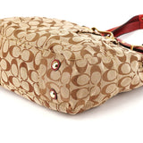 12467 Beige Red Signature Hamptons Tote Bag