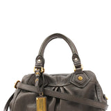Grey Leather Classic Q Baby Groovee 2-Way Bag
