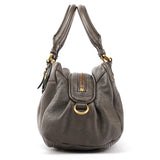 Grey Leather Classic Q Baby Groovee 2-Way Bag