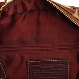 12466 Beige Burgundy Python Hamptons Tote Bag