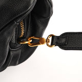 Black Leather Classic Q 2-Way Bowling Bag
