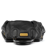 Black Leather Classic Q 2-Way Bowling Bag