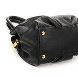 Black Leather Classic Q 2-Way Bowling Bag
