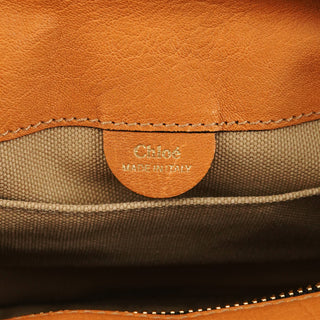 Tan Leather Two-Tone 2-Way Tote Bag