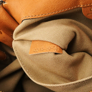 Tan Leather Two-Tone 2-Way Tote Bag