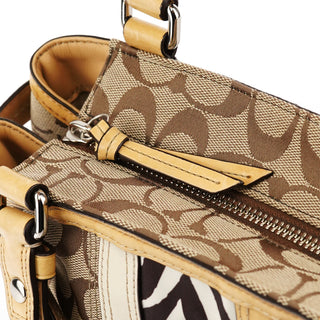 F13993 Beige Zebra Hamptons Tote Bag