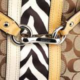 F13993 Beige Zebra Hamptons Tote Bag