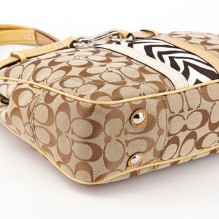 F13993 Beige Zebra Hamptons Tote Bag