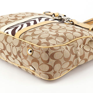 F13993 Beige Zebra Hamptons Tote Bag
