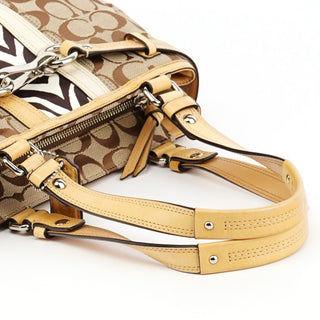 F13993 Beige Zebra Hamptons Tote Bag
