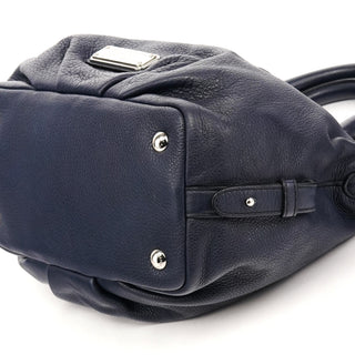Navy Leather Classic Q Bowling 2-Way Bag