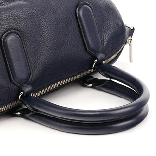 Navy Leather Classic Q Bowling 2-Way Bag