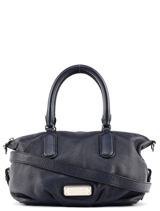 Navy Leather Classic Q Bowling 2-Way Bag