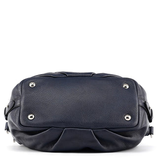 Navy Leather Classic Q Bowling 2-Way Bag