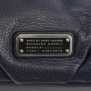 Navy Leather Classic Q Bowling 2-Way Bag