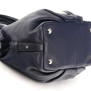 Navy Leather Classic Q Bowling 2-Way Bag