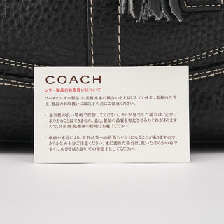 F13084 Black Pebbled Leather Hamptons Tote Bag