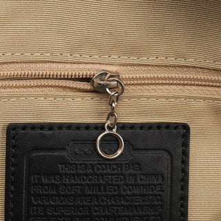 F13084 Black Pebbled Leather Hamptons Tote Bag