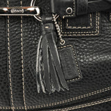 F13084 Black Pebbled Leather Hamptons Tote Bag