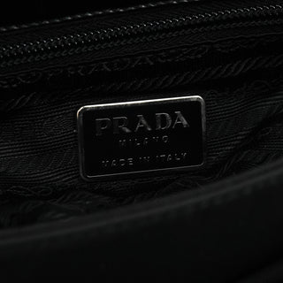 B9230 Black Tessuto Spazzolato Nylon Shoulder Bag