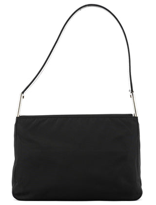 B9230 Black Tessuto Spazzolato Nylon Shoulder Bag