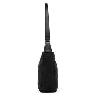 B9230 Black Tessuto Spazzolato Nylon Shoulder Bag