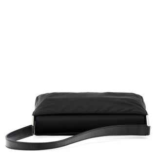 B9230 Black Tessuto Spazzolato Nylon Shoulder Bag