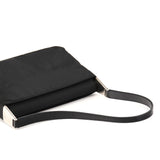 B9230 Black Tessuto Spazzolato Nylon Shoulder Bag