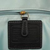 F11547 Black Leather Turnlock Tote Bag